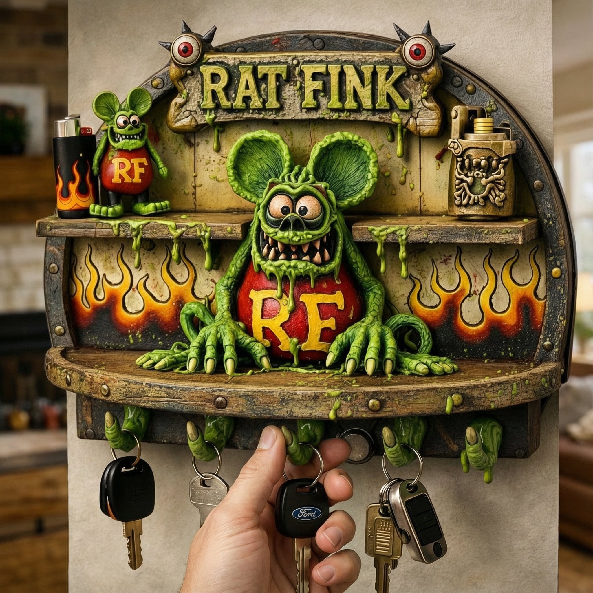 Rat Fink Garage Key Holder🔥