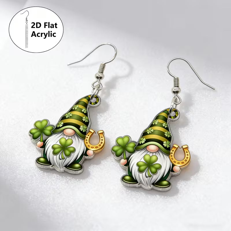 St Patricks Day Earrings | Piercing Dangle Earrings Green💋