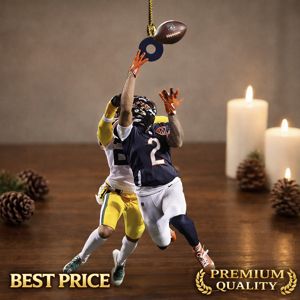 🏆DJ Moore Touchdown Pass Chicago Bears Win Ornament