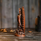 Our Lady of Guadalupe Round Wooden Tabletop Ornament