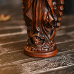 Our Lady of Guadalupe Round Wooden Tabletop Ornament