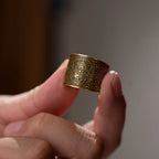 Vintage brass seven archangels symbol ring - amulet against evil eye, curse, spell