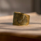 Vintage brass seven archangels symbol ring - amulet against evil eye, curse, spell