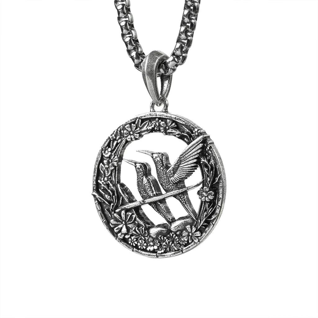 S925K Silver Hummingbird Necklace