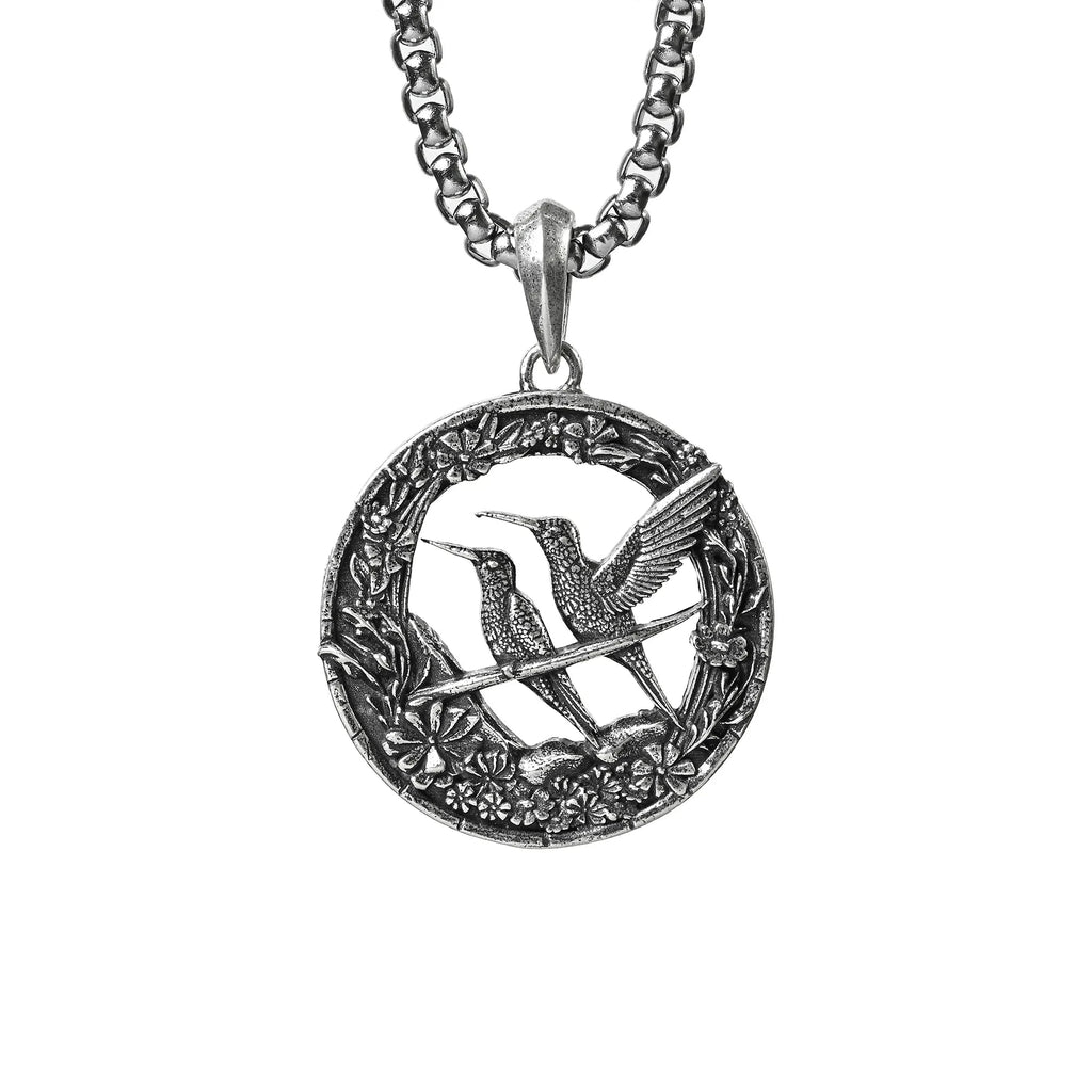 S925K Silver Hummingbird Necklace