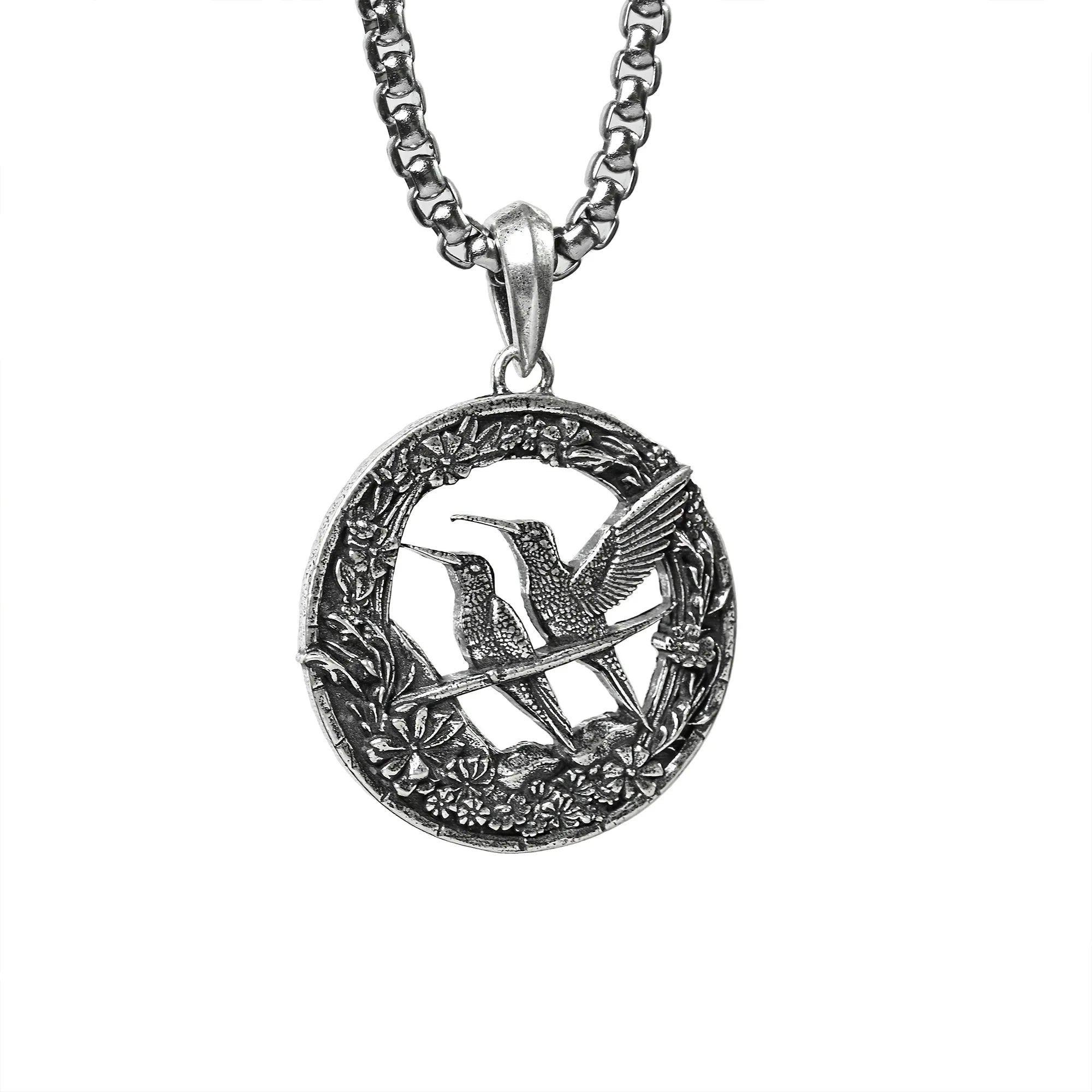 S925K Silver Hummingbird Necklace