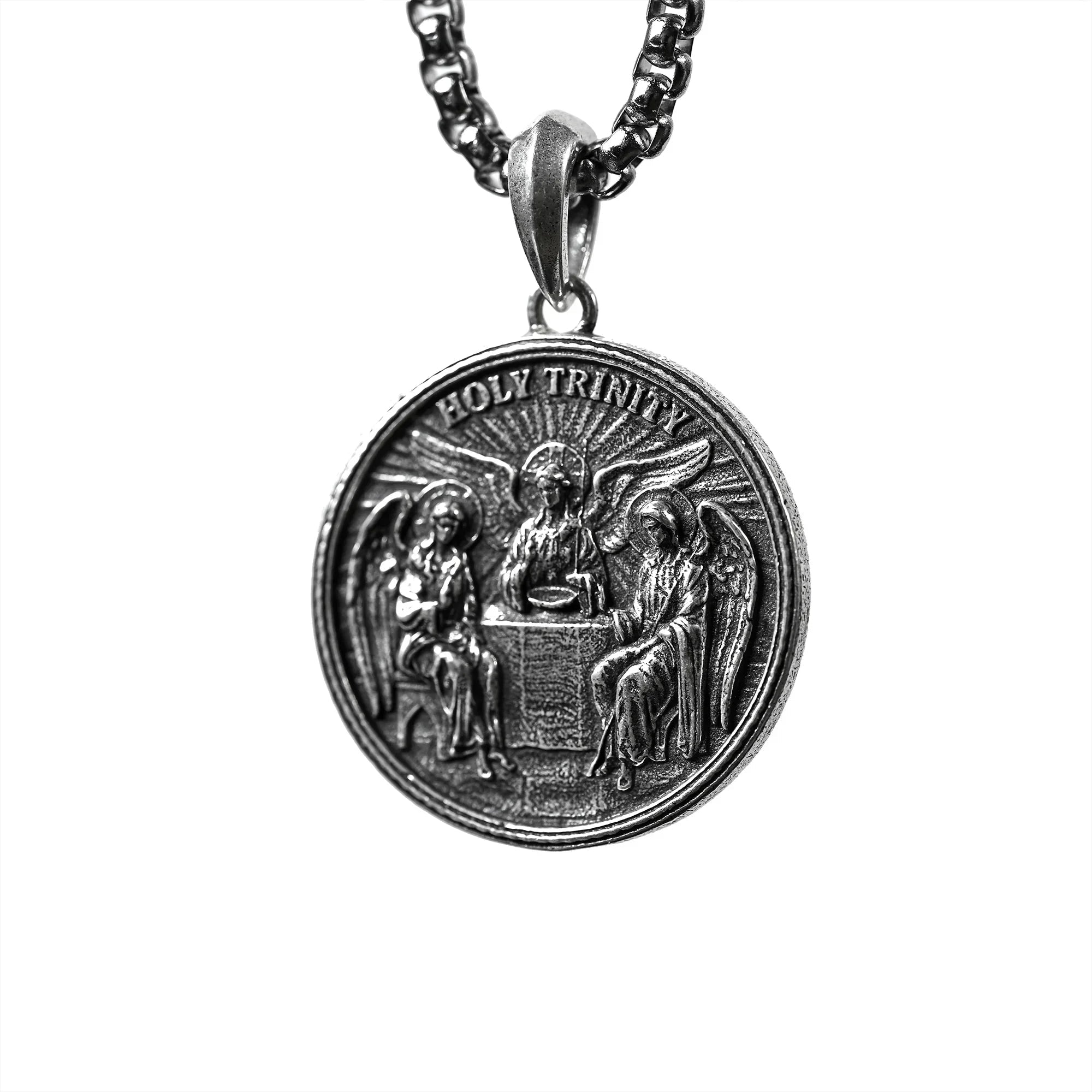 Holy Trinity S925k Silver Round Necklace