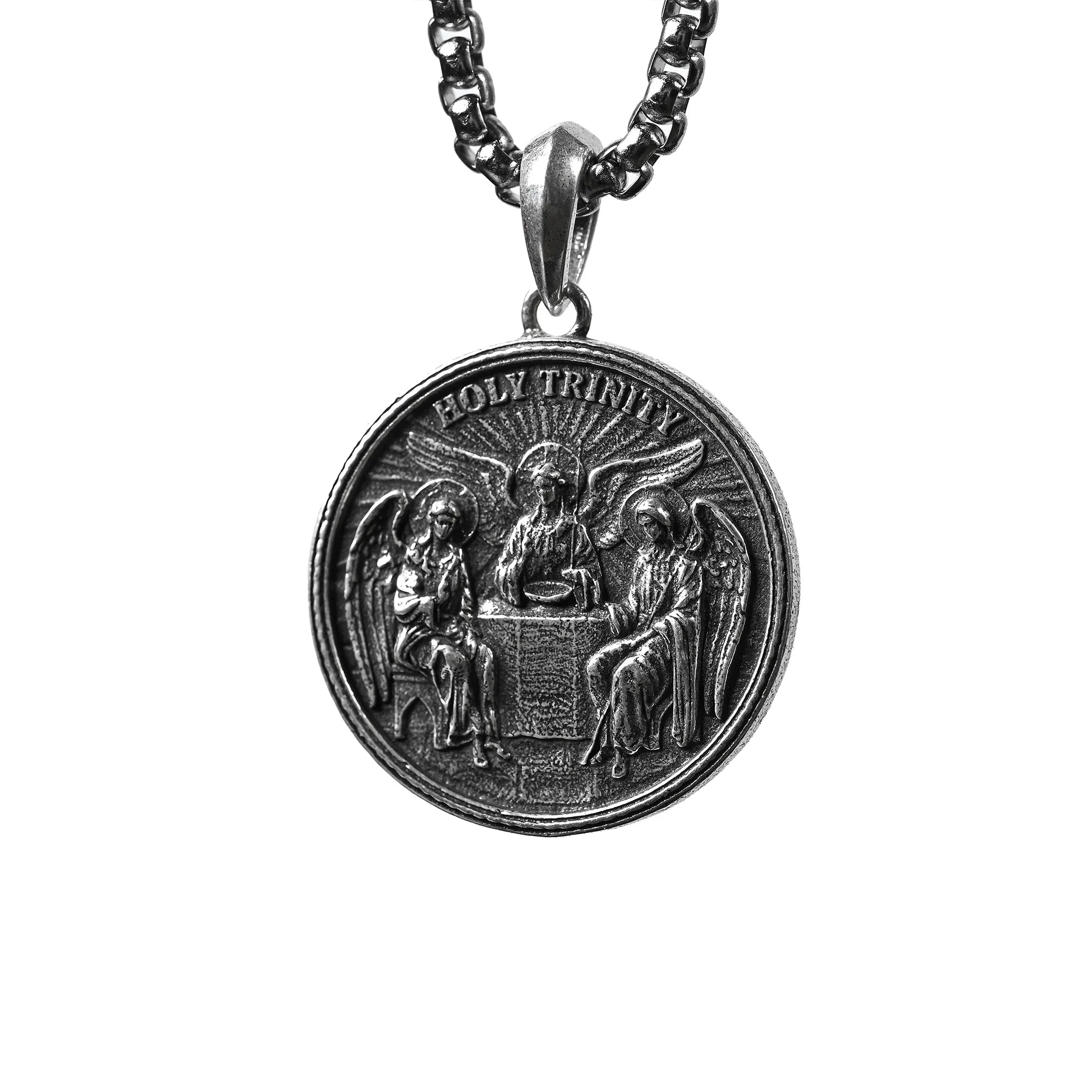 Holy Trinity S925k Silver Round Necklace