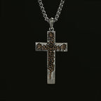 S925K Silver Rose Cross Necklace