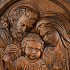 Holy Family Wooden Plaque: A Christian Symbol of Love, Faith, & Family