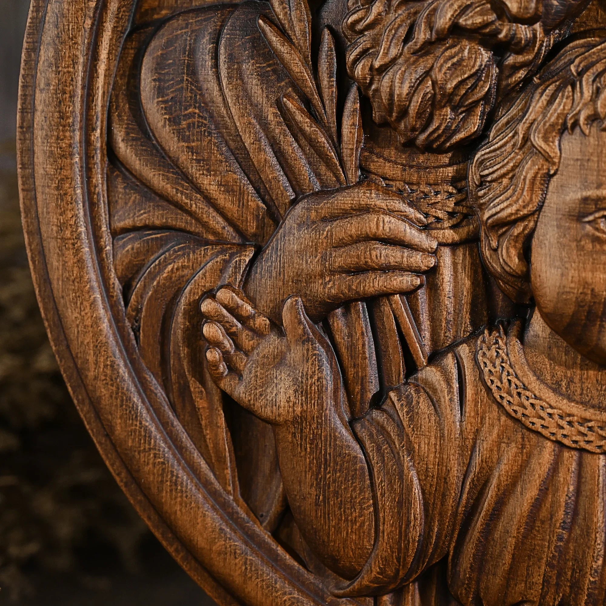 Holy Family Wooden Plaque: A Christian Symbol of Love, Faith, & Family