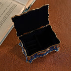 European vintage rose pattern zinc alloy jewelry box desktop ornament