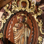 St. Jude Wooden Religious Icon Wall Artwork - Patron Saint of Despair in Troubled Times