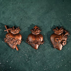 Holy Family Three Sacred Hearts Wooden Wall Decoration