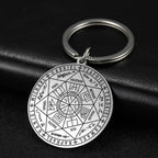 Vintage Titanium Seven Archangel's Seal Pendant - Amulet against evil eyes, curses, spells