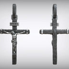 Jesus Crucifixion S925K Silver Crucifix Pendant- with 5mm Titanium Cuban Chain