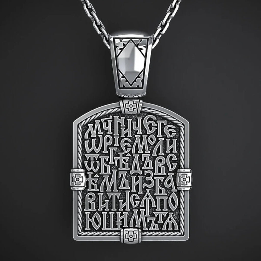 S925K Silver St. George Defeats the Dragon Protection Necklace