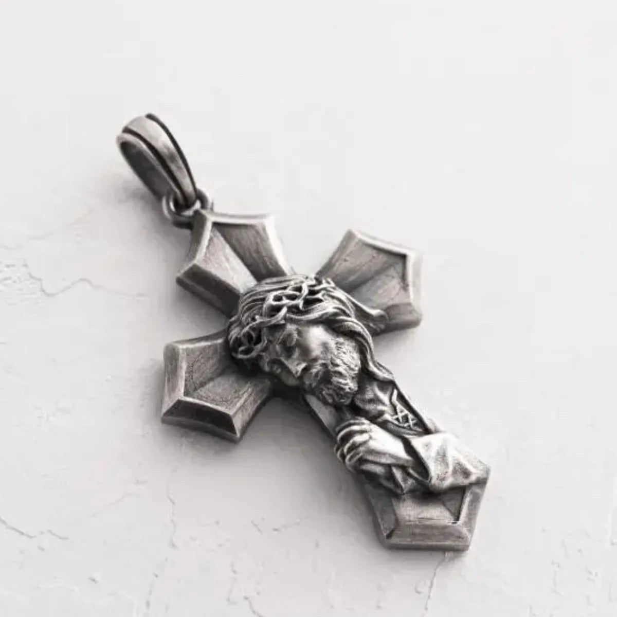 Crucifixion Prayer Necklace Madonna Prayer S925K Silver Necklace