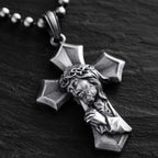 Crucifixion Prayer Necklace Madonna Prayer S925K Silver Necklace