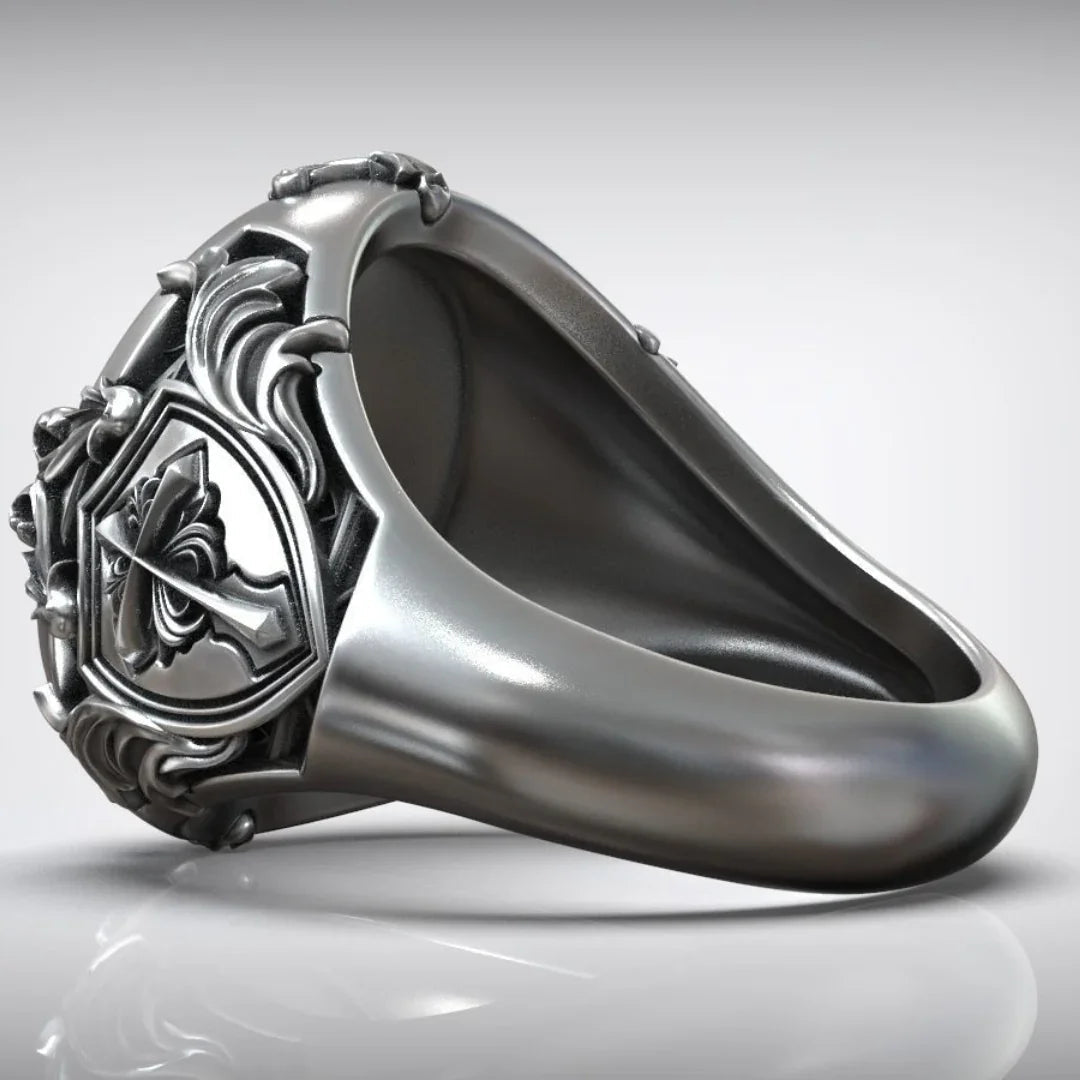 St. Michael Archangel Holy Sword Gabriel Angel S925K Silver Ring