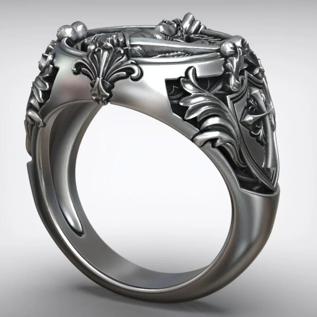 St. Michael Archangel Holy Sword Gabriel Angel S925K Silver Ring
