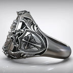 St. Michael Archangel Holy Sword Gabriel Angel S925K Silver Ring