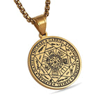 Vintage Titanium Seven Archangel's Seal Pendant - Amulet against evil eyes, curses, spells