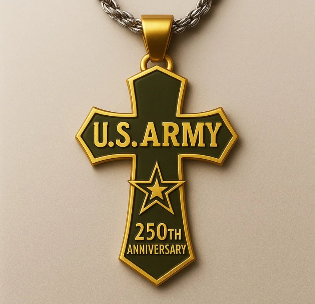 USMC 250th Anniversary Cross Pendant Necklace🏆