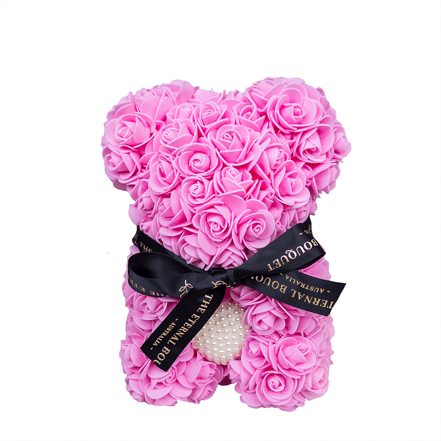 Mini Pink Eternal Rose Bear [FREE GIFT BOX]