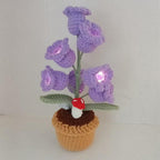 🌼Hand-knitted LED Lilies of the Valley – glowing flowers in a pot for a cozy home atmosphere 💋