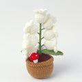 🌼Hand-knitted LED Lilies of the Valley – glowing flowers in a pot for a cozy home atmosphere 💋