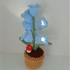 🌼Hand-knitted LED Lilies of the Valley – glowing flowers in a pot for a cozy home atmosphere 💋