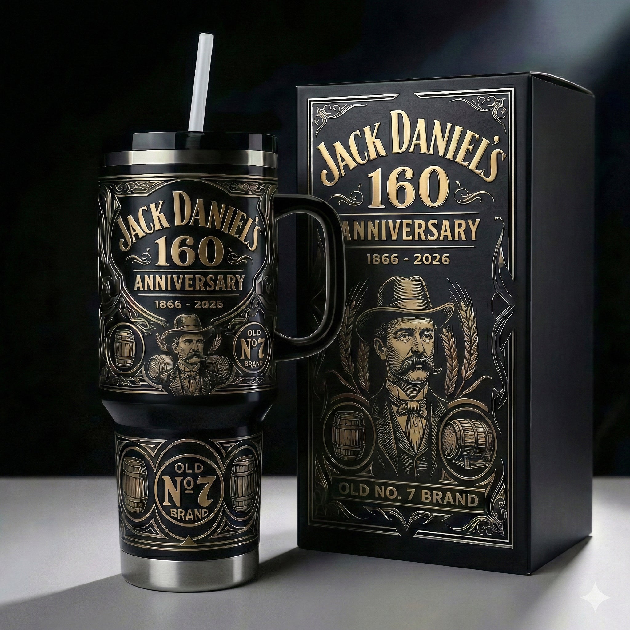Jack Dani 160TH Anniversary Insulated Tumbler 30oz , Jack Dani Tumbler 40oz🔥