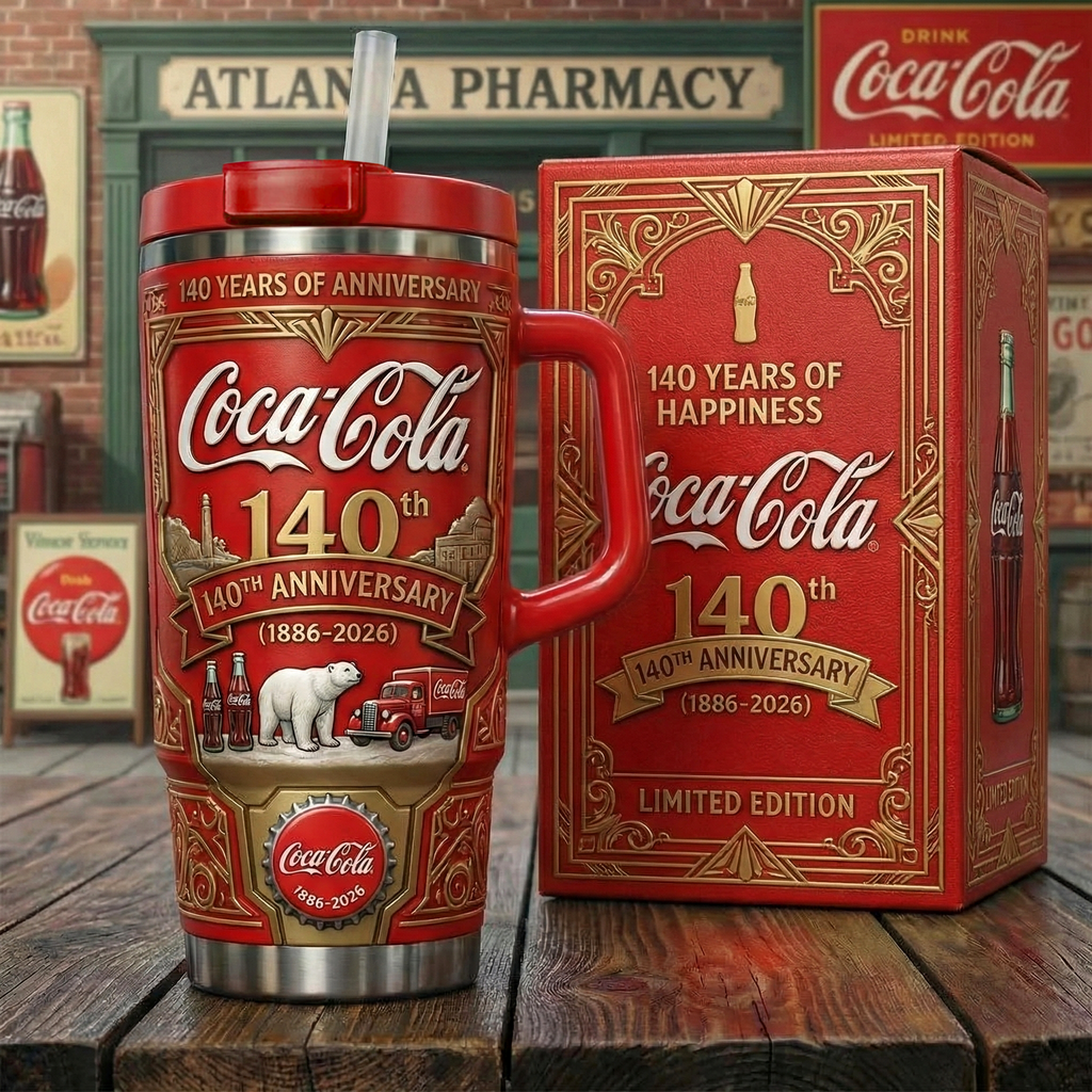 Cola 140TH Anniversary Insulated Tumbler 30oz , Cola Tumbler 40oz🔥