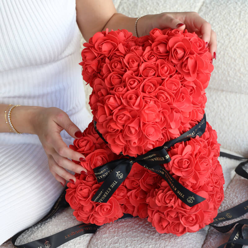 Red Eternal Rose Bear (40cm)