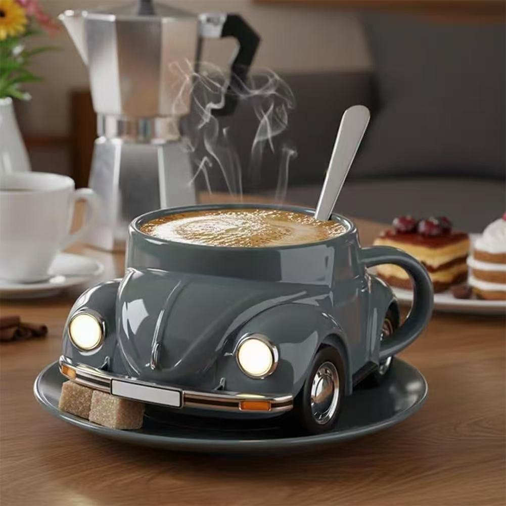 🚗☕️Retro Beetle Car Coffee Mug: A Crafty Treat for Coffee Lovers & Vintage Enthusiasts🏆