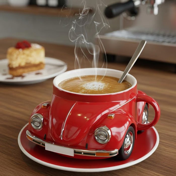 🚗☕️Retro Beetle Car Coffee Mug: A Crafty Treat for Coffee Lovers & Vintage Enthusiasts🏆
