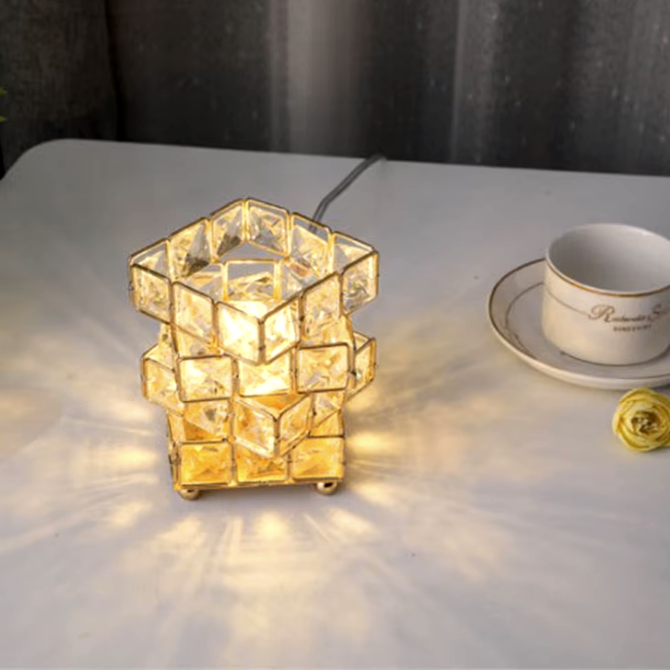 📚Diamond Crystal Geometric Cube LED Table Lamp Decorative Night Light Mood Lighting🏆