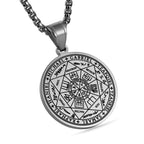 Vintage Titanium Seven Archangel's Seal Pendant - Amulet against evil eyes, curses, spells