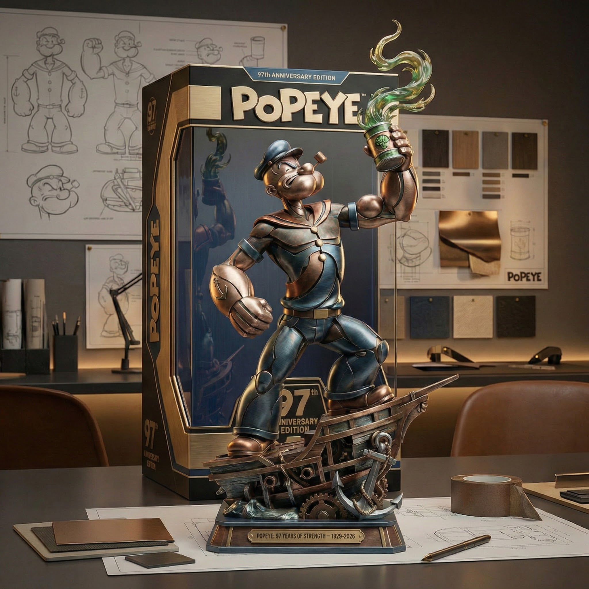 Popeye 97th Anniversary Collector Statue (1929–2026)🔥
