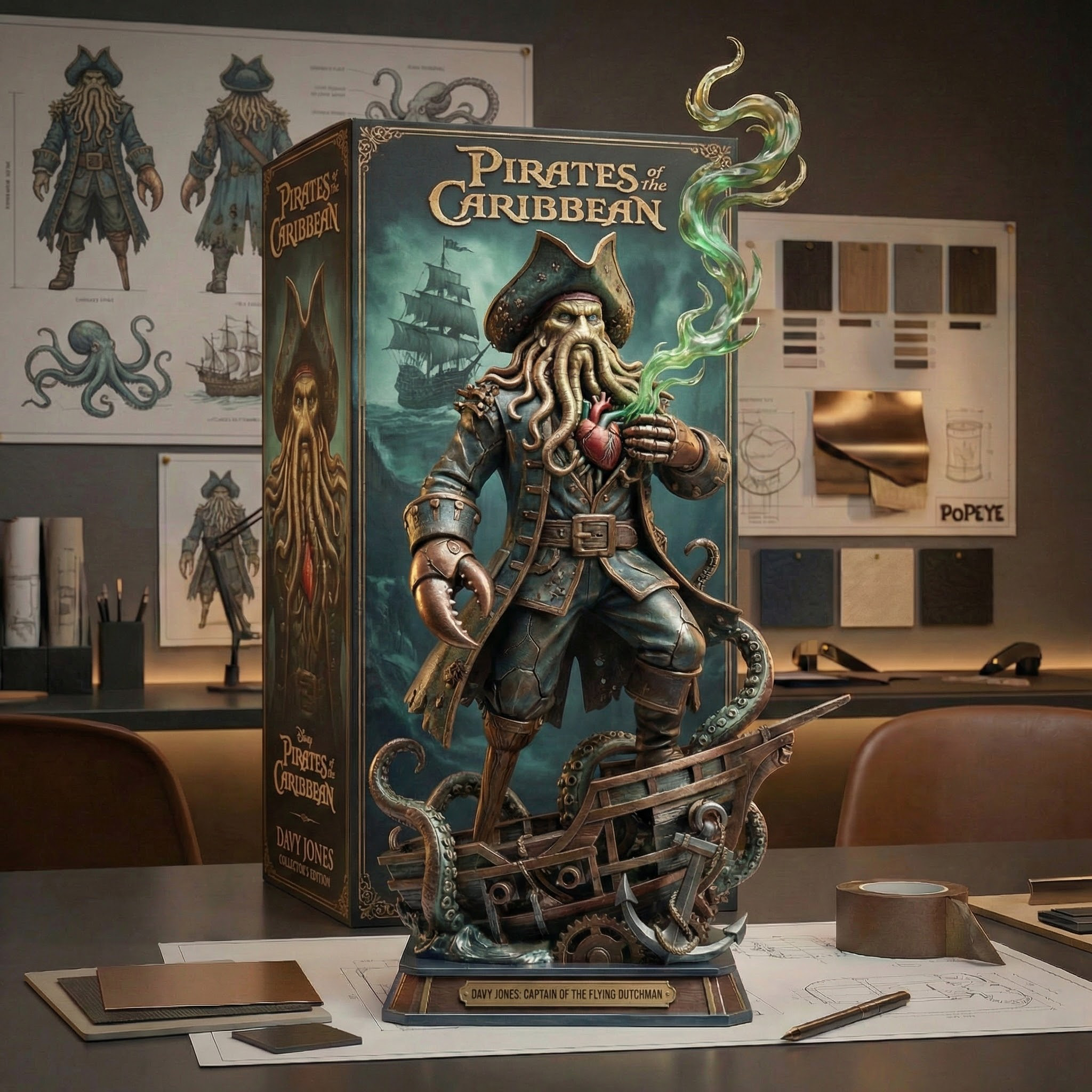 Davy Jones Collectible Figure - Pirates of the Caribbean🔥