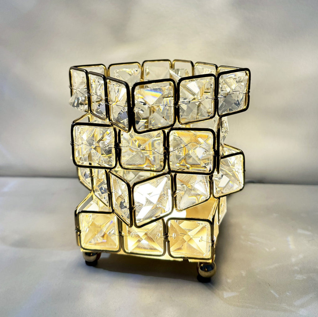 📚Diamond Crystal Geometric Cube LED Table Lamp Decorative Night Light Mood Lighting🏆