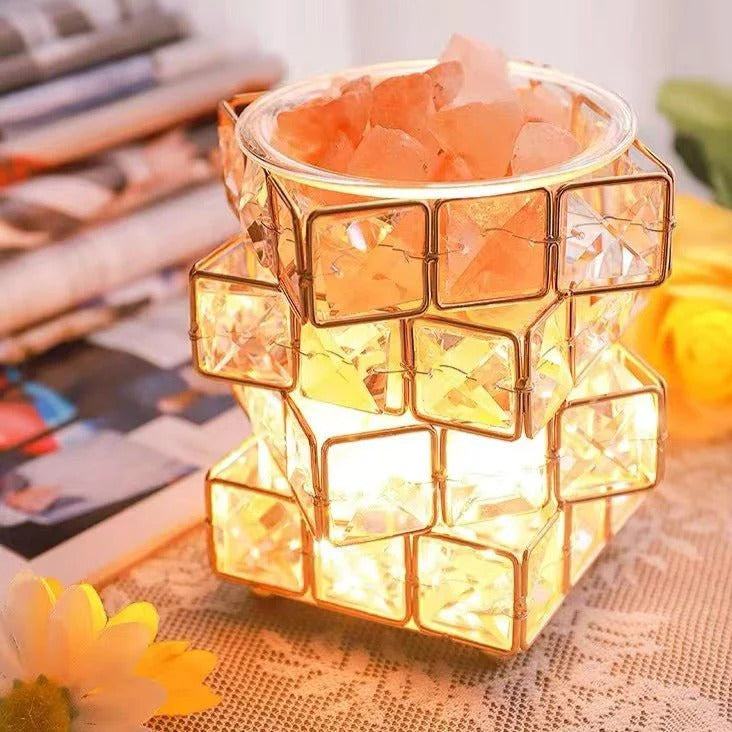 📚Diamond Crystal Geometric Cube LED Table Lamp Decorative Night Light Mood Lighting🏆