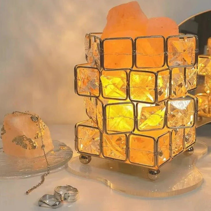 📚Diamond Crystal Geometric Cube LED Table Lamp Decorative Night Light Mood Lighting🏆