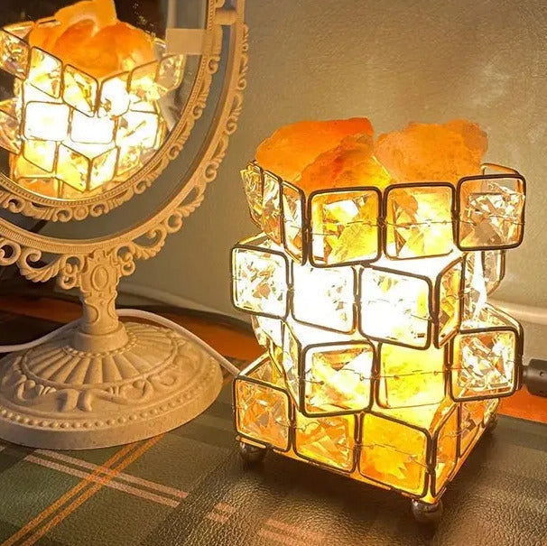 📚Diamond Crystal Geometric Cube LED Table Lamp Decorative Night Light Mood Lighting🏆