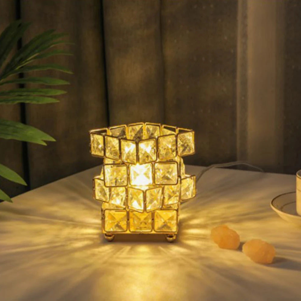 📚Diamond Crystal Geometric Cube LED Table Lamp Decorative Night Light Mood Lighting🏆