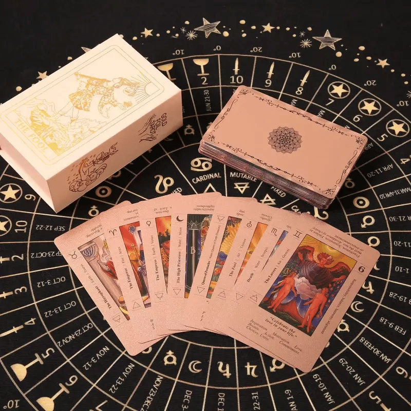Witchy Cauldron Rose Gold Tarot Cards 🏆