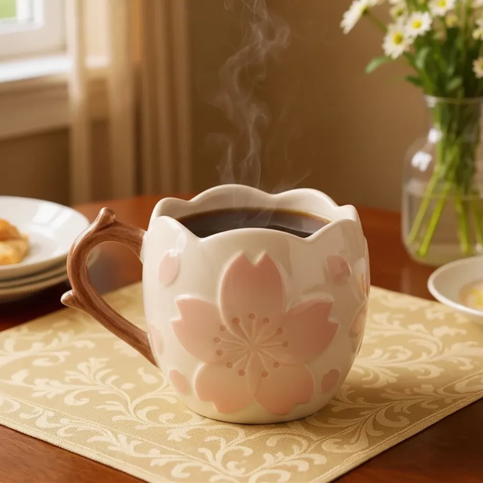 🌻Elegant Flower Mug☕🏆