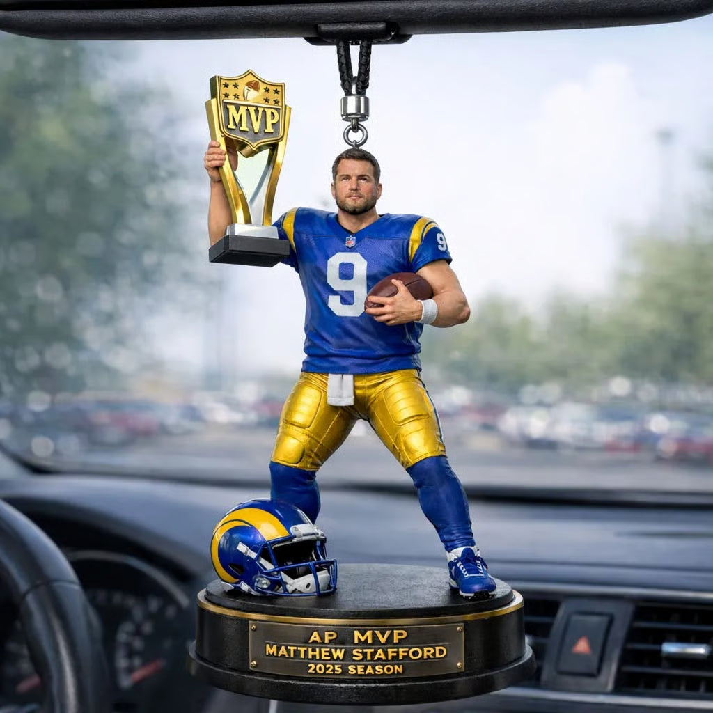 Matthew Stafford 2025 AP MVP Car Hanging Ornament🔥