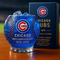 ⚾ MLB Team🔥Chicago Cubs 150th Anniversary Whiskey Glass🏆